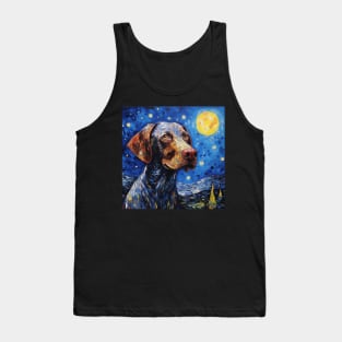 German Shorthaired Pointer in Starry Night style Tank Top